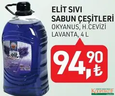 TARIM KREDİ ELİT SIVI SABUN ÇEŞİTLERİ 4 L TARIM KREDİ ELİT SIVI SABUN ÇEŞİTLERİ 4 L